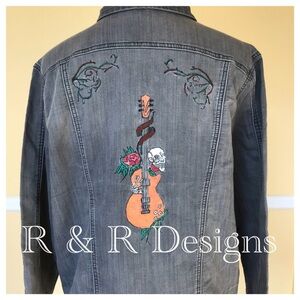 Hand Painted Denim Jacket One of a kind NWT